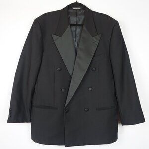 Vintage Mani by Giorgio Armani Double-Breasted Virgin Wool Blazer, Size 40